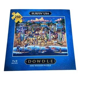 Dowdle "SURFIN USA" Wooden Mini Puzzle 250 Piece 7”x9” Hobby Dowdle Complete